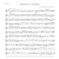 Affiche du document Partition violons I, corde Symphony No.5 en B♭ major, Sinfonia V