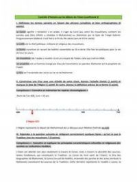 Contrôle corrigé sur les débuts de l'islam - histoire 5eme | BARTHOU J PH. Auteur