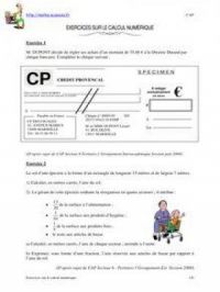 Exercices sur le calcul numérique | Lopez. Auteur