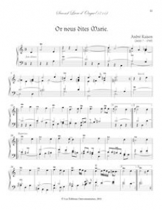 Affiche du document Partition ou nous dites Marie., Second Livre d’Orgue, Raison, André