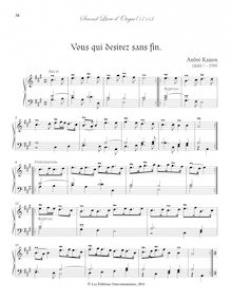 Affiche du document Partition Vous qui desirez sans fin., Second Livre d’Orgue, Raison, André