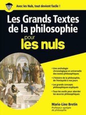 Affiche du document Les Grands Textes de la Philosophie pour les Nuls