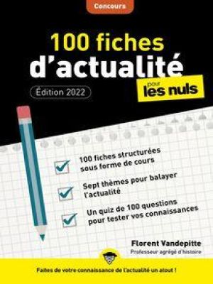 Affiche du document 100 fiches d'actualité pour les Nuls Concours, 4ème édition - Faites de votre connaissance de l'actualité un atout
